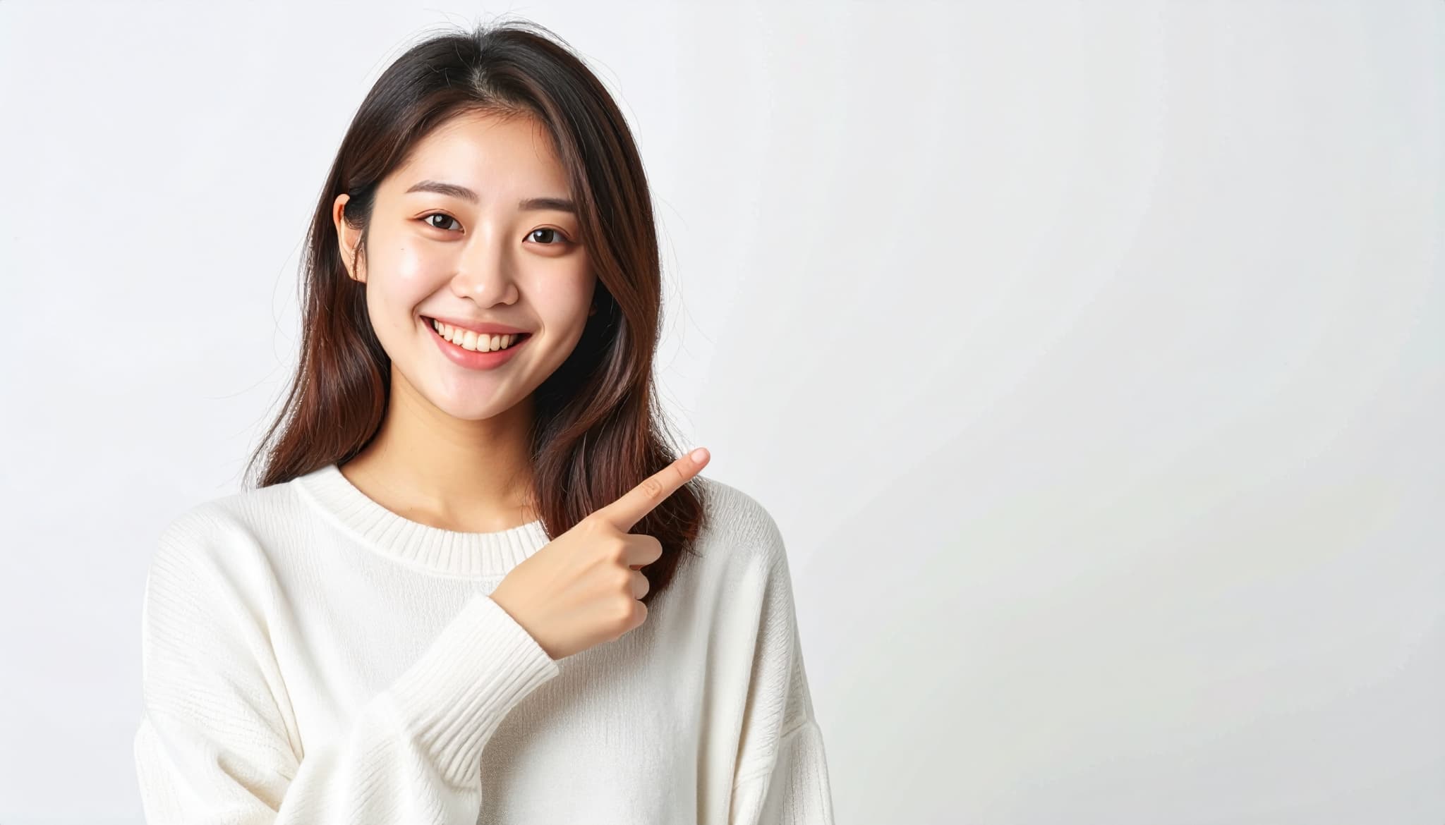 ホワイトニングを受ける前に確認しておきたいことを伝える女性