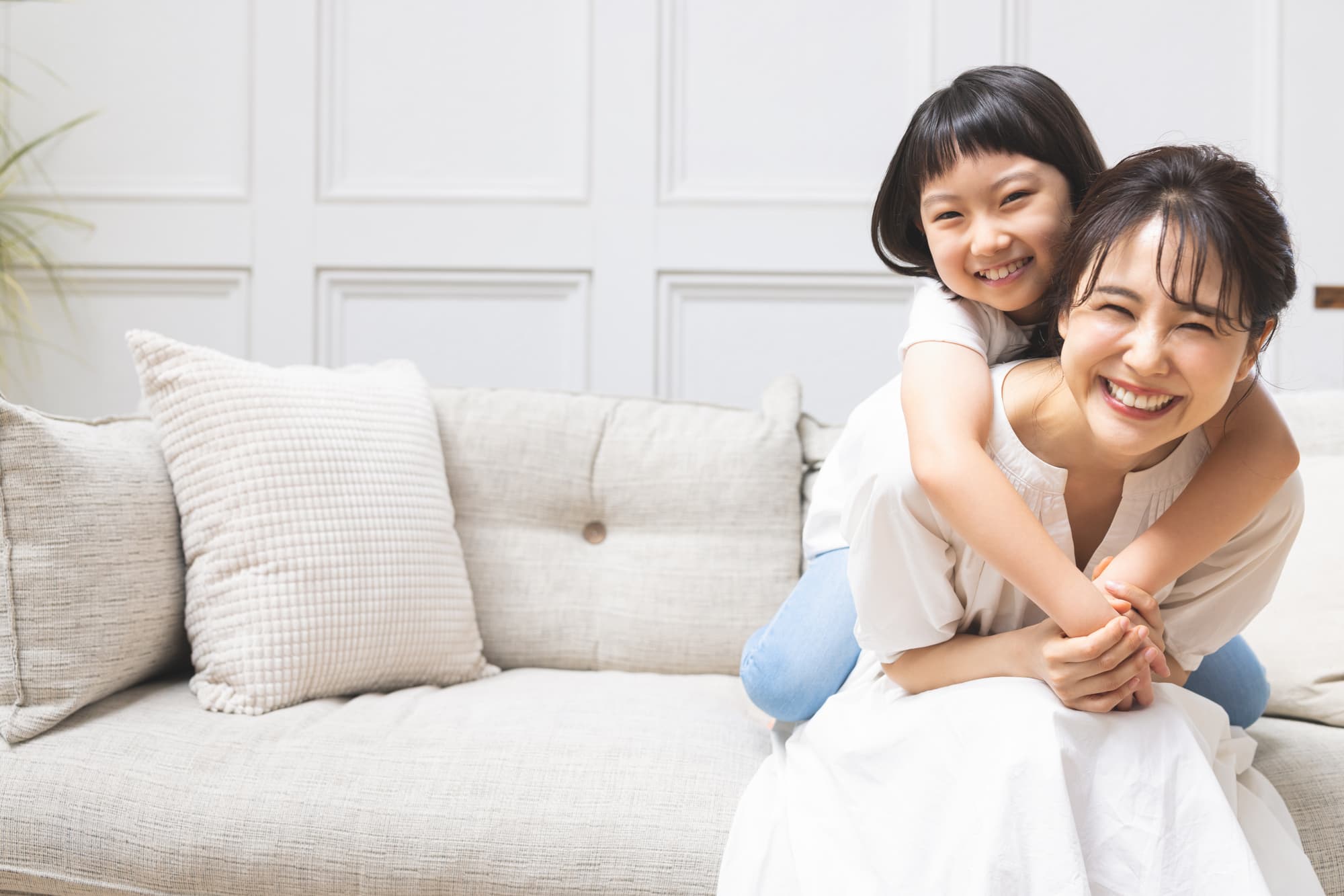 くっつく仲良しの親子