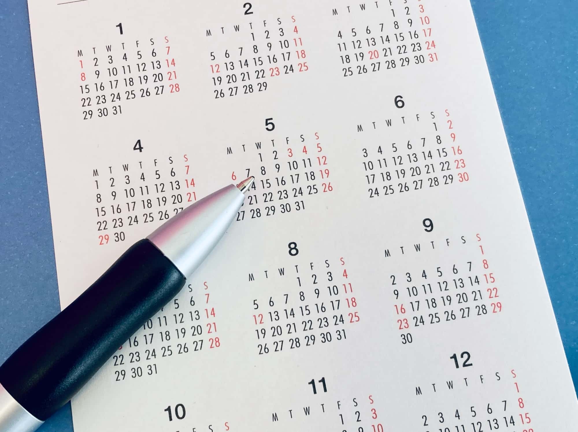 インビザライン・ファーストの治療期間を示すカレンダー