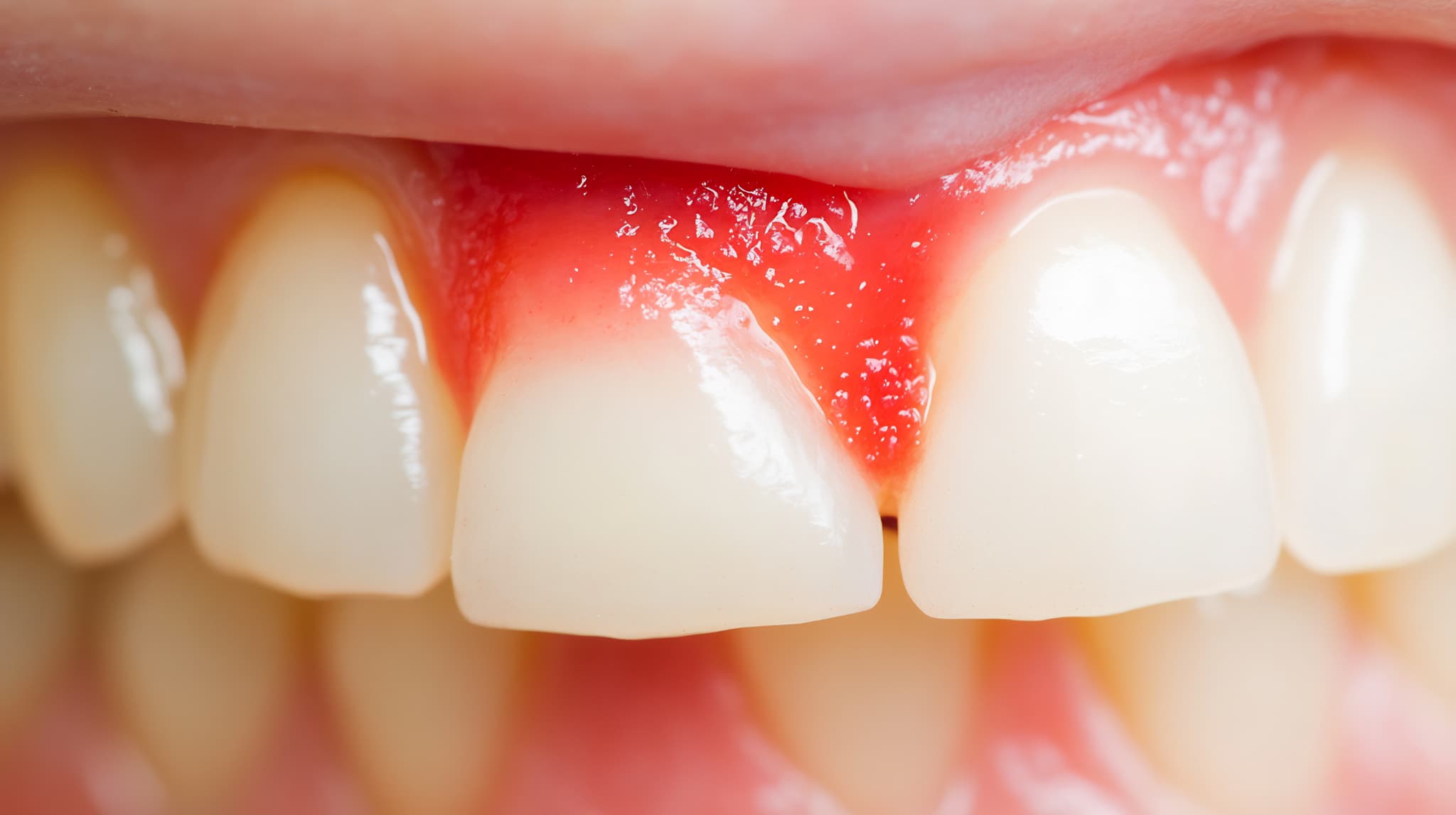 歯周病なり出血した歯茎