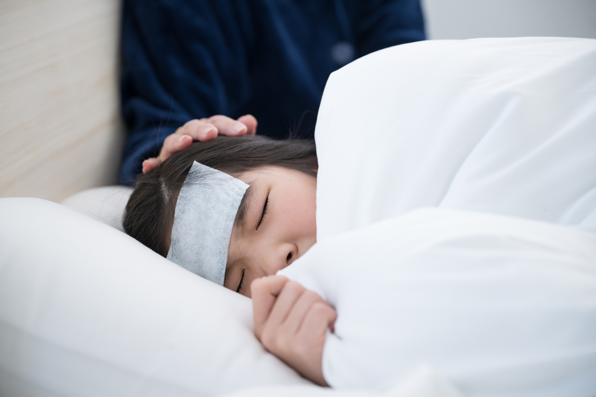 口呼吸が原因で風邪にかかってしまった子ども